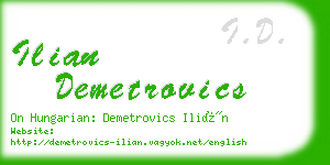 ilian demetrovics business card